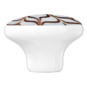 Bouton en céramique de motif de cappuccino (Côté)