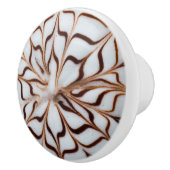 Bouton en céramique de motif de cappuccino (Droite)