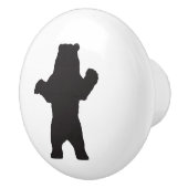 Bouton en céramique de silhouette d'ours (Droite)