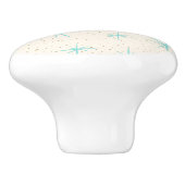 Bouton en céramique de Starbursts de turquoise (Côté)