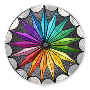 Bouton en céramique de style en verre souillé