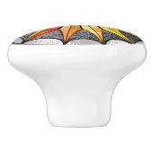 Bouton en céramique de style en verre souillé (Côté)