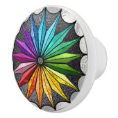 Bouton en céramique de style en verre souillé (Droite)