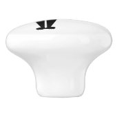 Bouton en céramique de tiroir de chat noir (Côté)