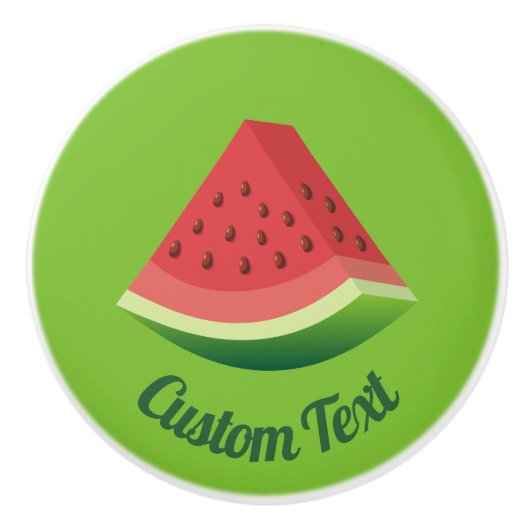 Bouton en céramique de tranche de pastèque (Devant)