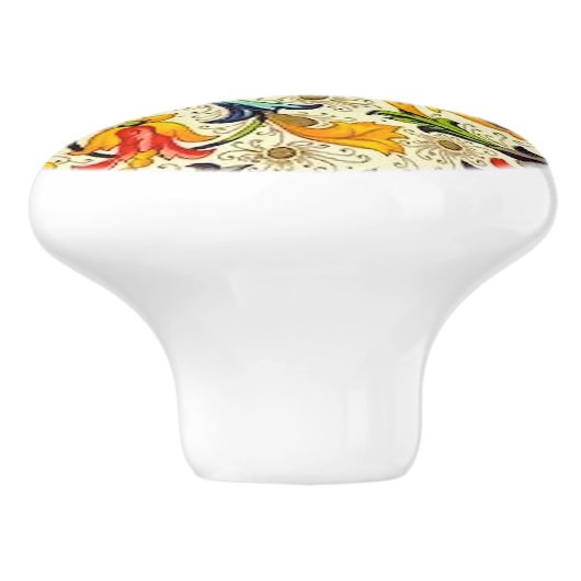 Bouton en céramique de vignes toscanes (Côté)