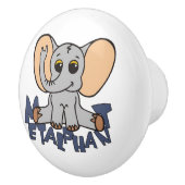 Bouton en céramique d'éléphant de Metalphant (Droite)