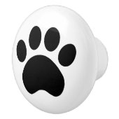 Bouton en céramique d'empreinte de patte (Droite)