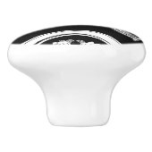 Bouton en céramique d'équilibre floral gothique (Côté)