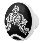 Bouton en céramique d'équilibre floral gothique (Droite)