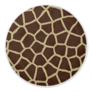 Bouton en céramique d'impression de girafe