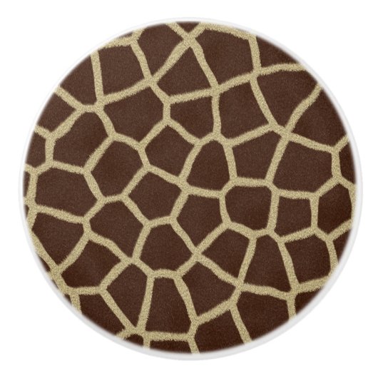 Bouton en céramique d'impression de girafe (Devant)