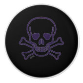 Bouton en céramique du crâne fantôme (Devant)