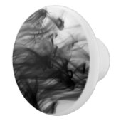 Bouton en céramique du feu I noir par l'artiste (Droite)