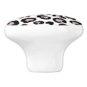 Bouton en céramique empreinte de léopard noir, bla (Côté)
