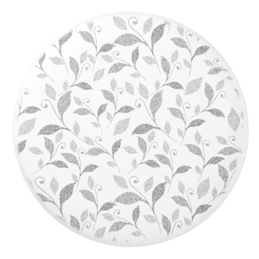 Bouton en céramique grise texturée (Devant)