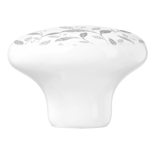 Bouton en céramique grise texturée (Côté)