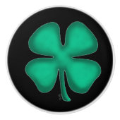 Bouton en céramique irlandais noir (Devant)