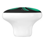 Bouton en céramique irlandais noir (Côté)