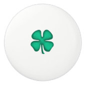 Bouton en céramique Lucky 4 Leaf Irish Clover (Devant)