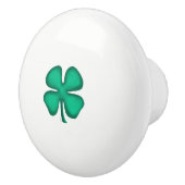 Bouton en céramique Lucky 4 Leaf Irish Clover (Droite)