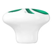 Bouton en céramique Lucky 4 Leaf Irish Clover (Côté)