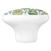 Bouton en céramique motif Matreshka (Côté)