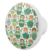 Bouton en céramique motif Matreshka (Droite)