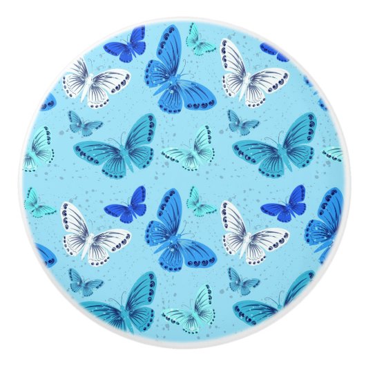 Bouton en céramique Papillons (Devant)