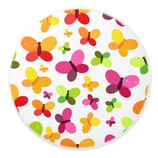 Bouton en céramique Papillons (Devant)