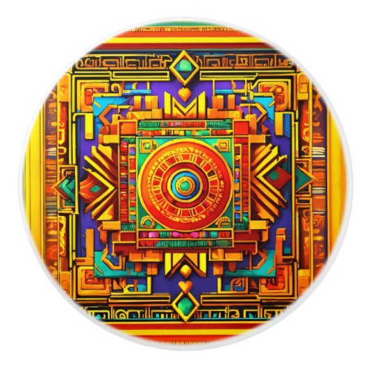 Bouton en céramique peint à la main - Armoire arti (Devant)