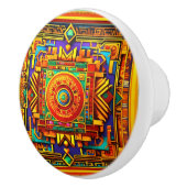 Bouton en céramique peint à la main - Armoire arti (Droite)