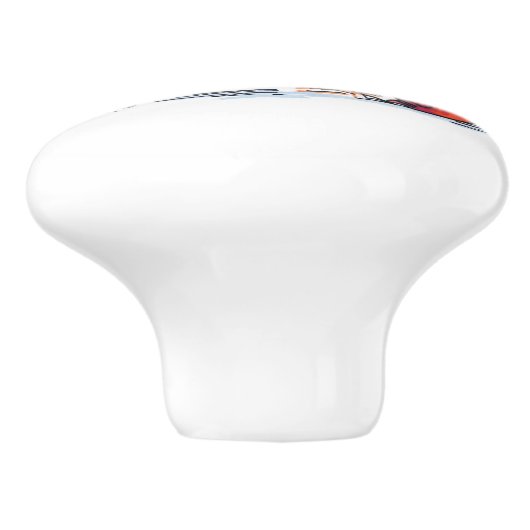 Bouton en céramique Père Noël en colère (Côté)