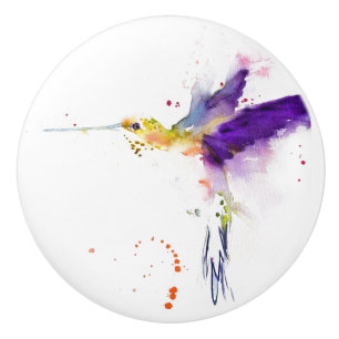 Bouton en céramique / Porte - Humming Bird