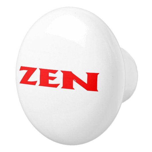 Bouton en céramique rouge zen (Droite)