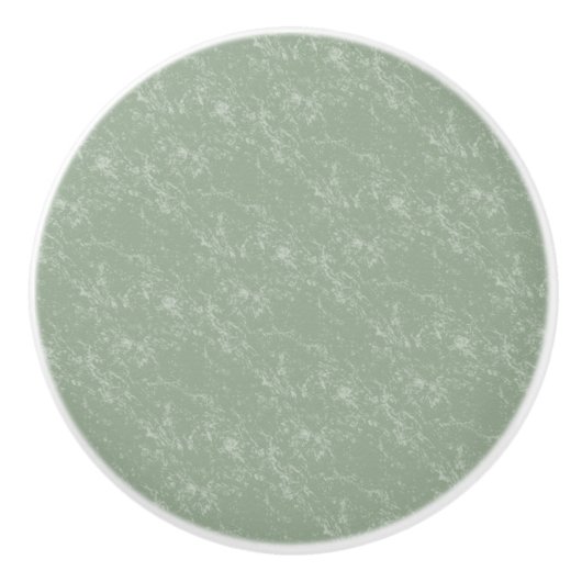 Bouton en céramique sage marbré (Devant)