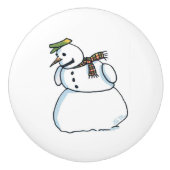 Bouton en céramique Snowman (Devant)