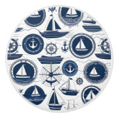 Bouton en céramique sur mesure nautique (Devant)