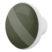 Bouton en céramique vert mousse diagonale - person (Droite)