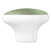 Bouton en céramique vert pâle à texture irisée (Côté)