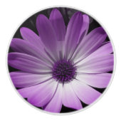 Bouton en céramique violet Fleur Faisy (Devant)