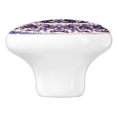 Bouton en céramique violet Mandala (Côté)