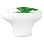 Bouton en céramique violette Tulip (Côté)