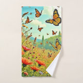 Bouton Fleur sauvage vibre Joy Design (Serviette à main)