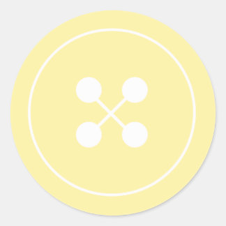 Bouton jaune Baby shower Favoriser Sticker