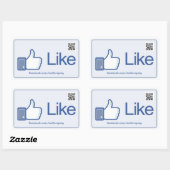 Bouton Like - autocollants promotionnels avec code (Feuille)