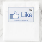 Bouton Like - autocollants promotionnels avec code (Sac)