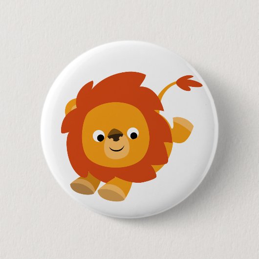 Bouton Lion Perky Cartoon Cute Badge (Devant)