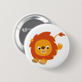 Bouton Lion Perky Cartoon Cute Badge (Devant & derrière)