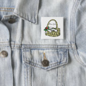 Bouton mariage Panier Fleur Fille Bouton Badge (En situation)